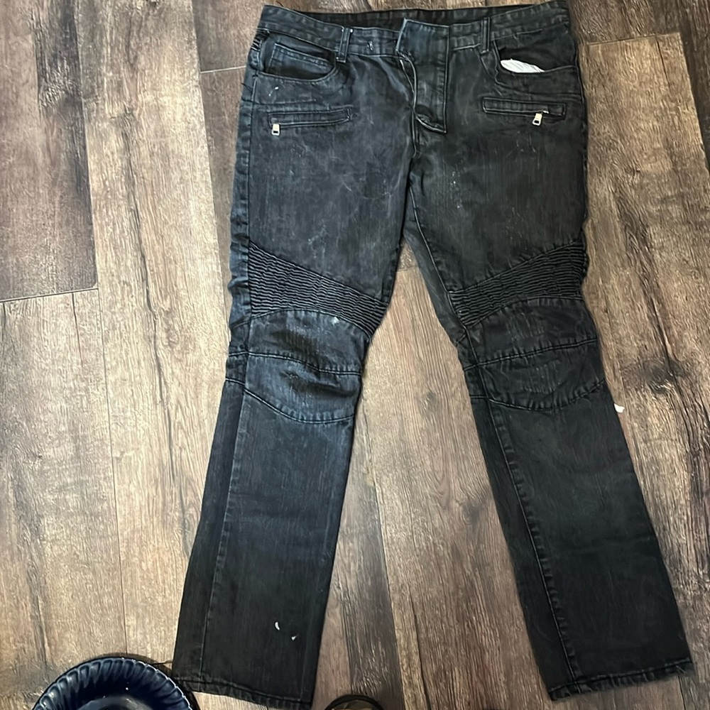 Balmain skinny black denim